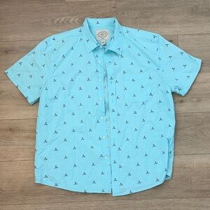 St. John's Bay Aqua Blue Casual Shirt